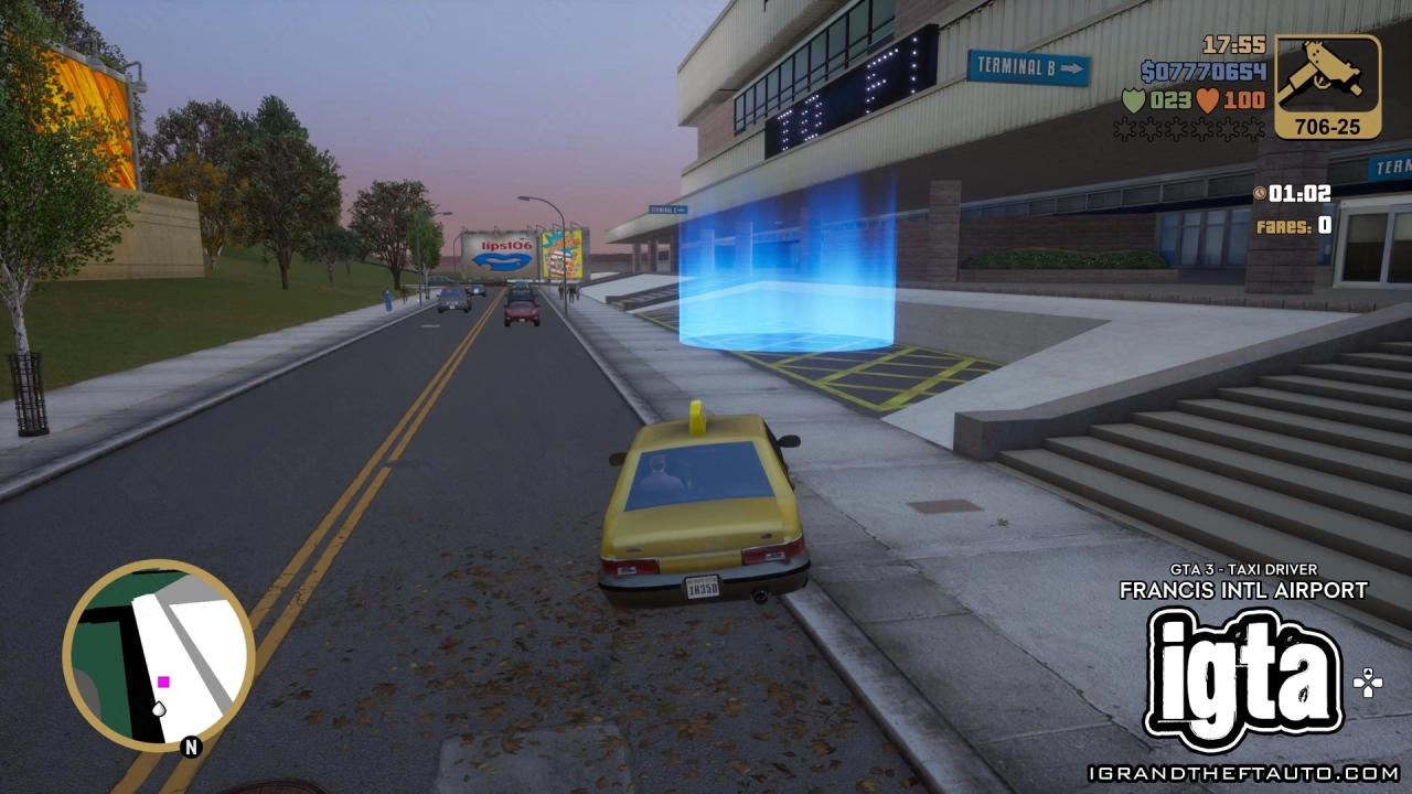 GTA 3 Taxi Driver -  Francis Intl Airport