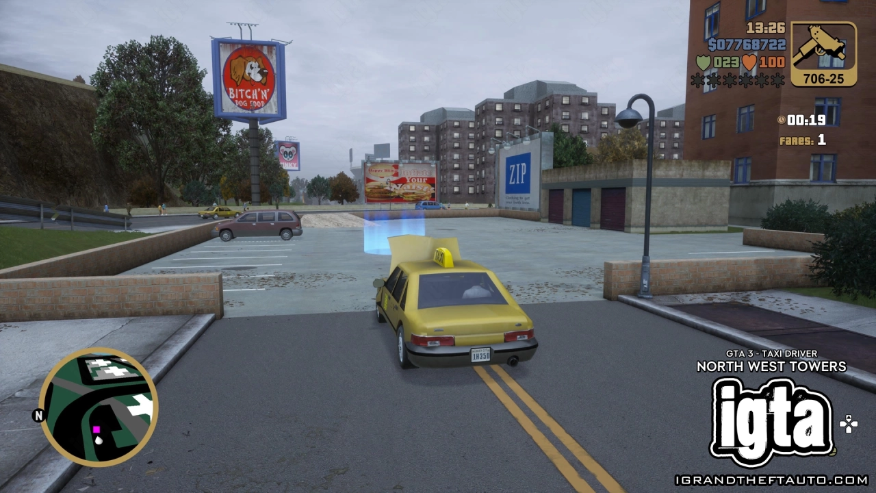 GTA 3 Taxi Driver -  North West Towers