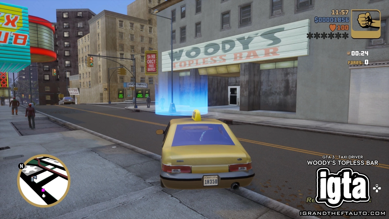 GTA 3 Taxi Driver -  Woodys Topless Bar