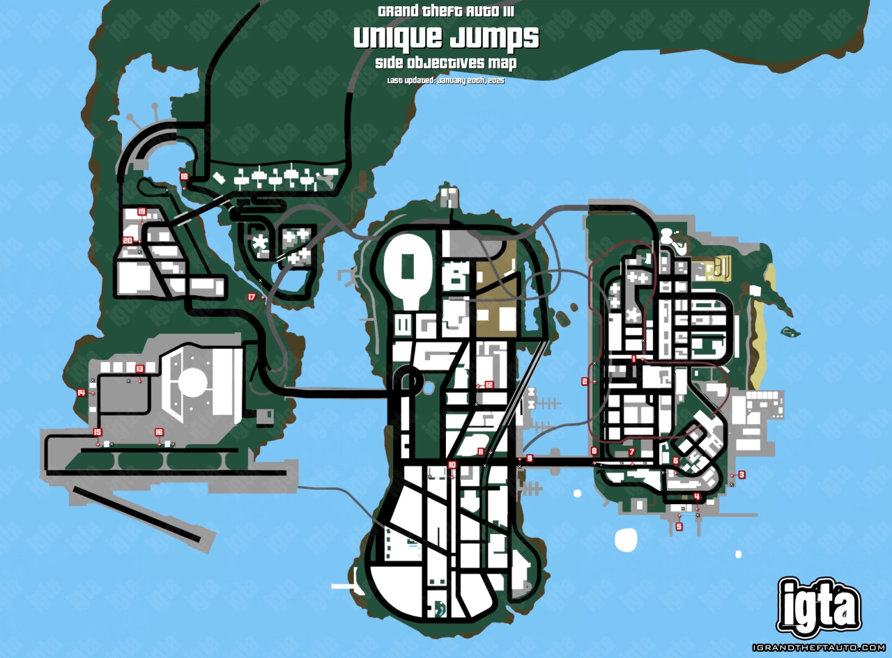 GTA 3 Unique Jumps Map