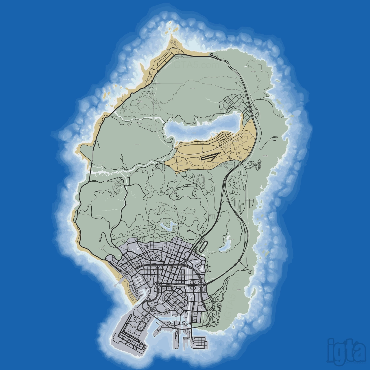 GTA V Map Roadmap Huge