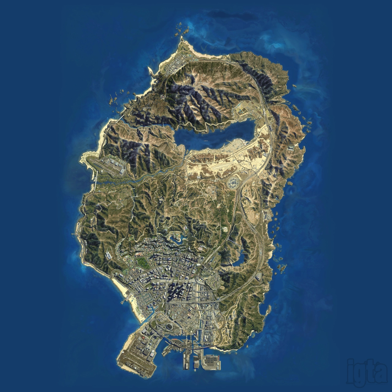 GTA V Map Satellite Huge