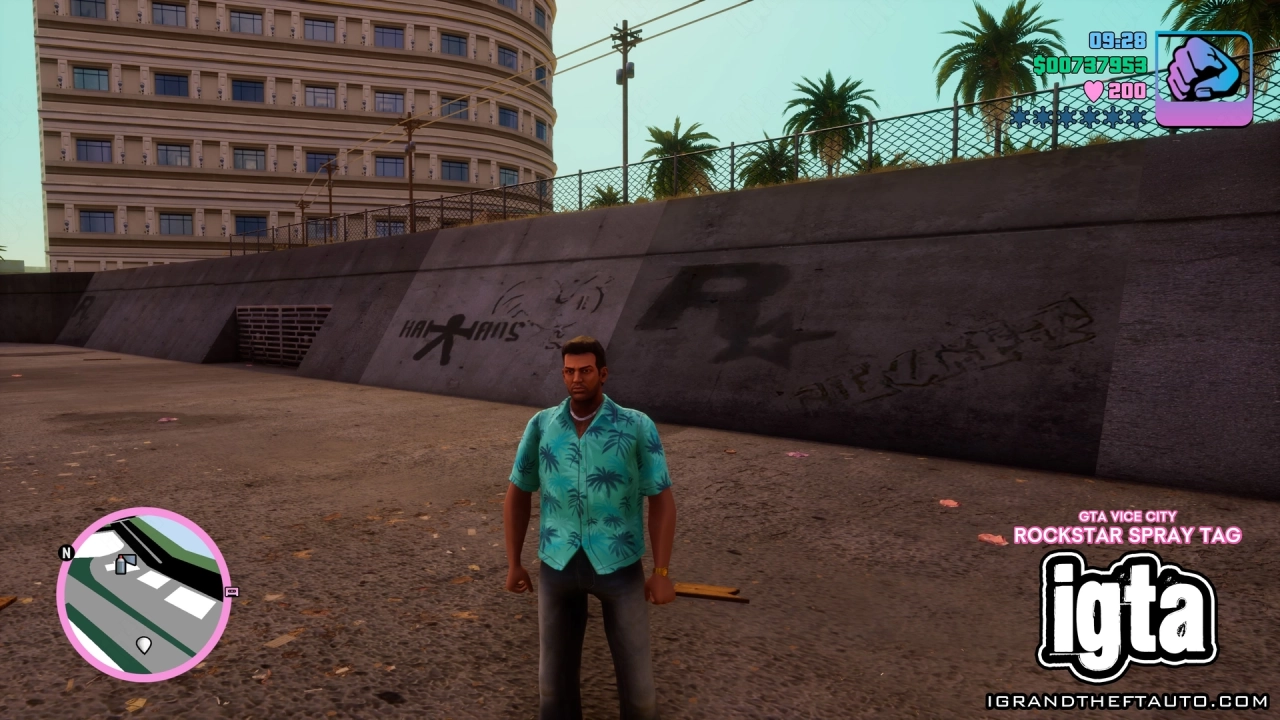 GTA Vice City Secrets - Rockstar Spray Tag