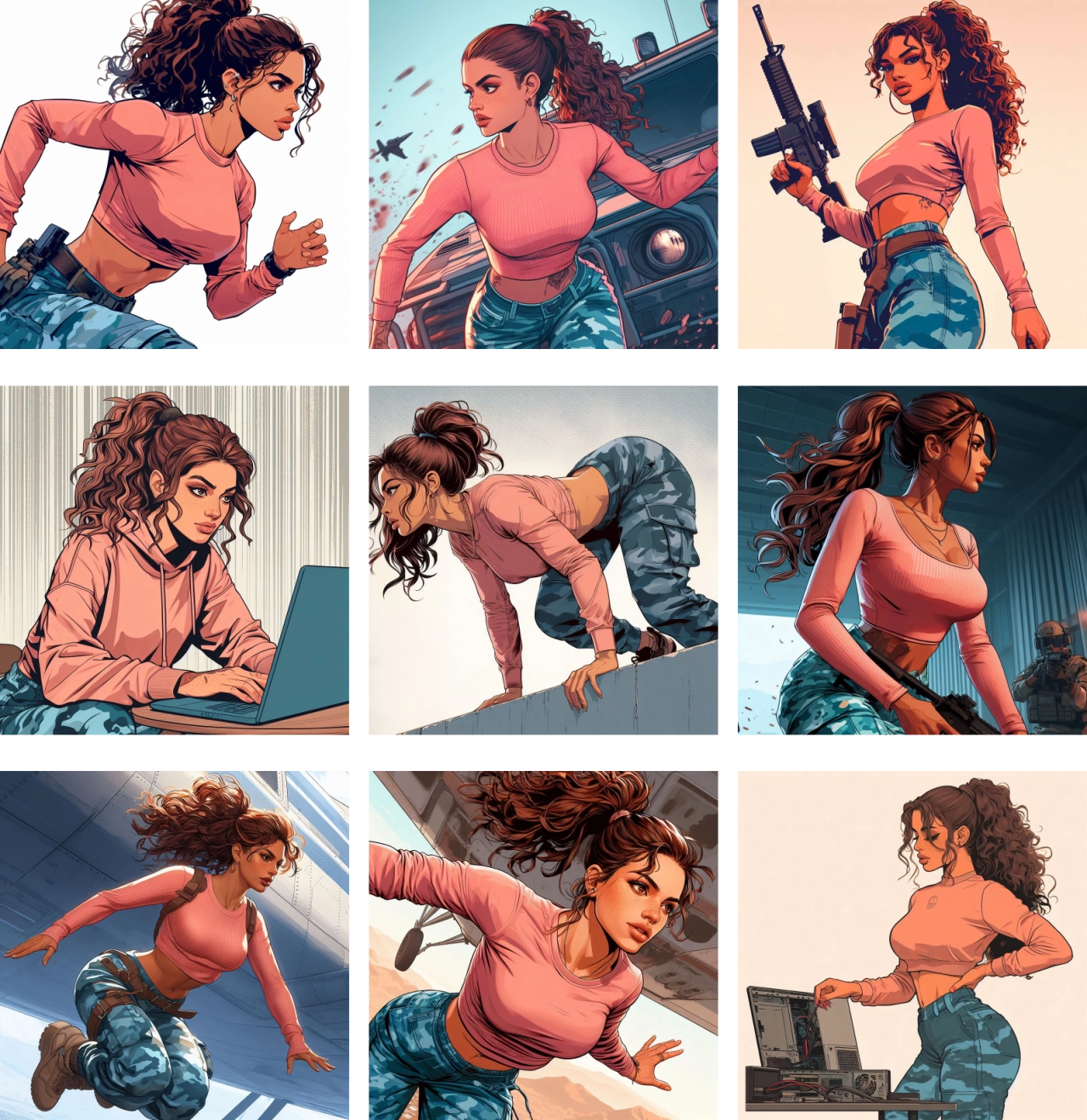 Lucia AI Collage By mnm345
