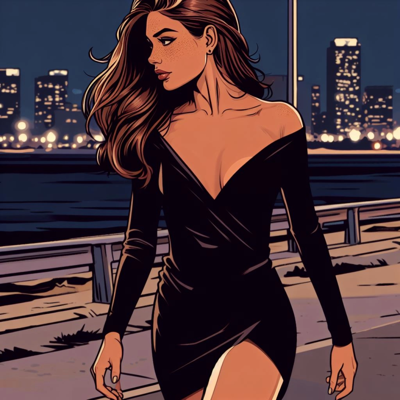 Lucia Black Dress AI 4 By mnm345