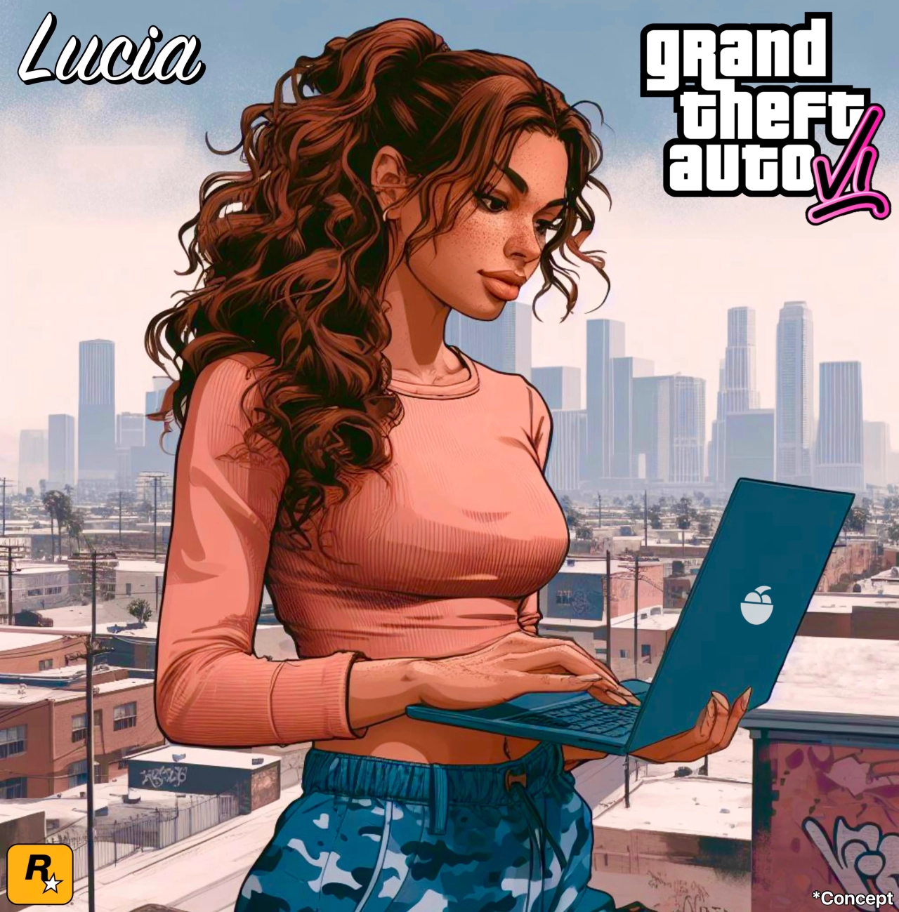 Lucia Laptop Artwork