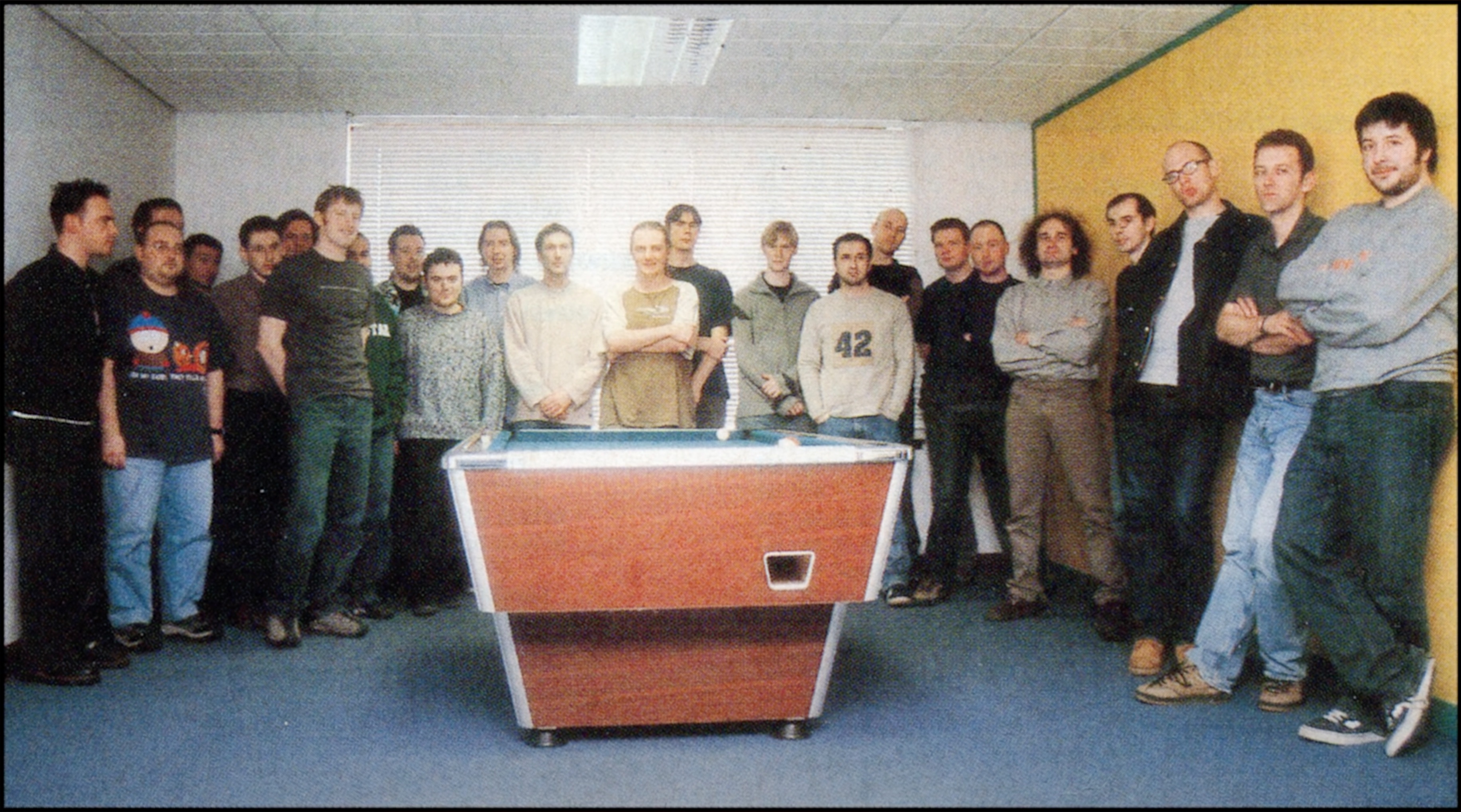 Obbe Vermeij (2nd from the right) and the GTA 3 Dev Team