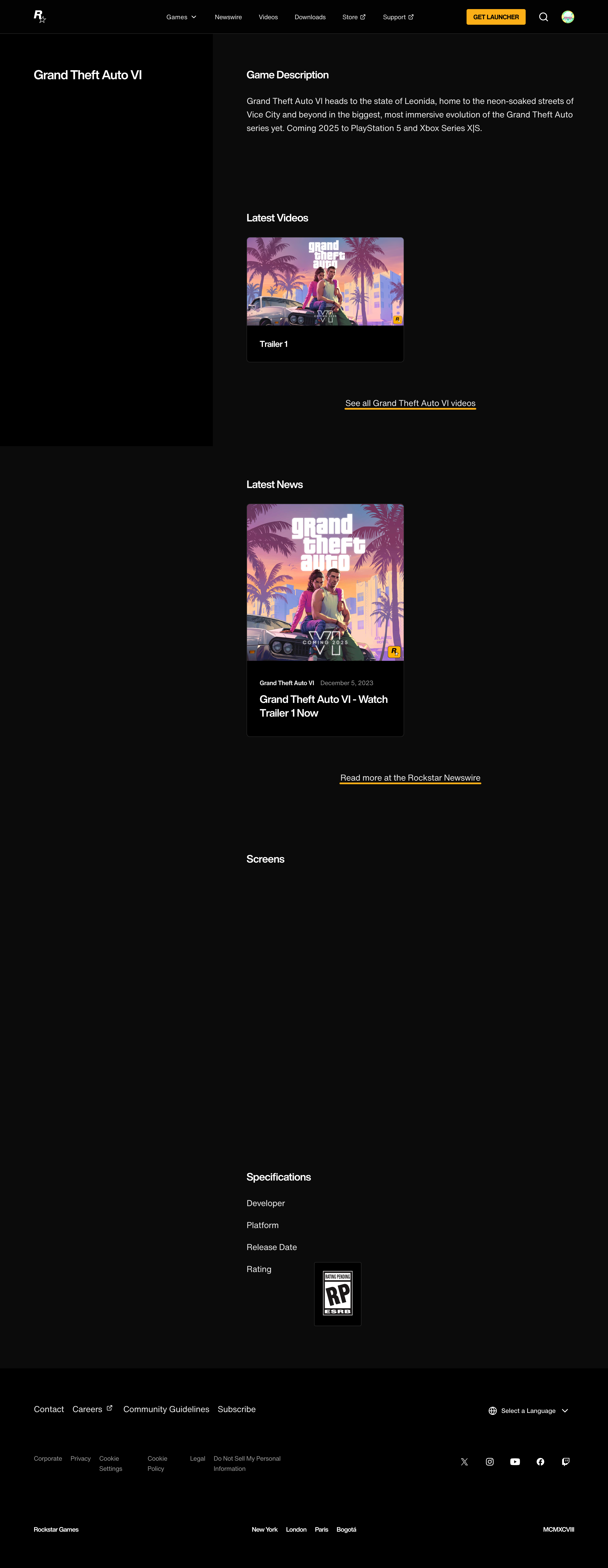 RockstarGames VI Page