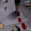 Bloody trail of footprints