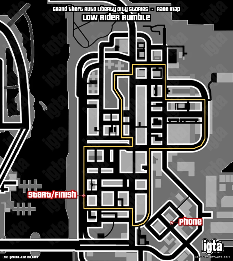 GTA Liberty City Stories Low Rider Rumble Map