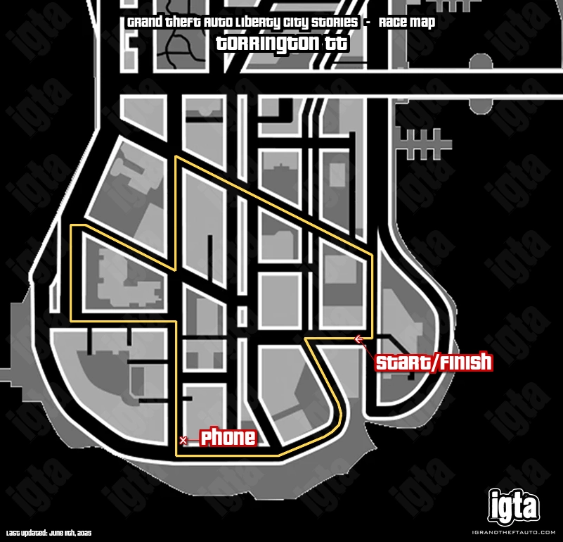 GTA Liberty City Stories Torrington TT Map