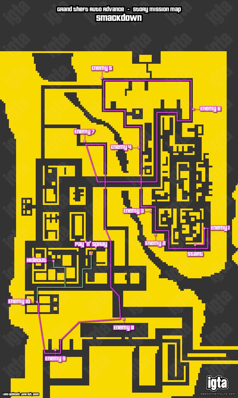 GTA Advance Smackdown Map