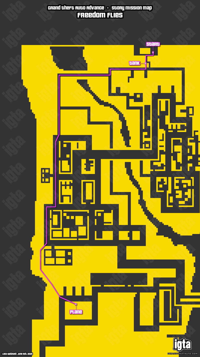 GTA Advance Freedom Flies Map