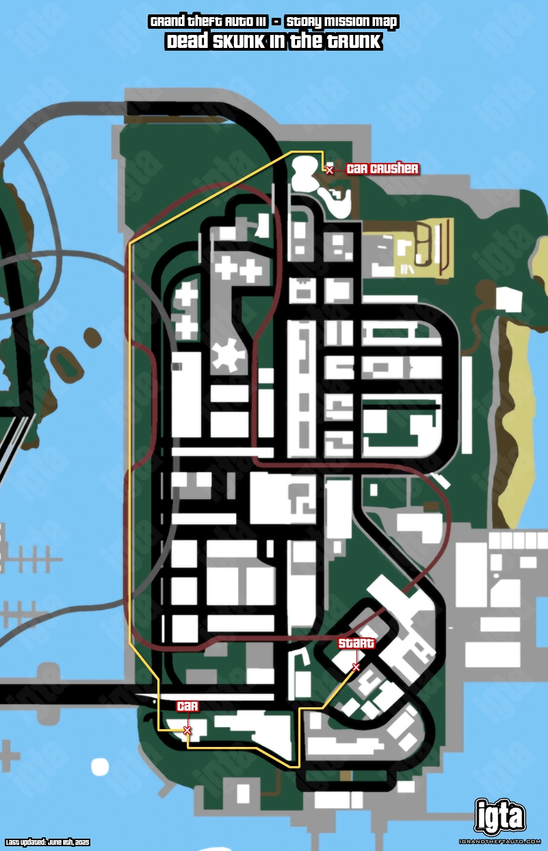 GTA III Dead Skunk In The Trunk Map