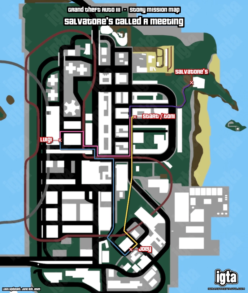 GTA III Salvatore's Called A Meeting Map