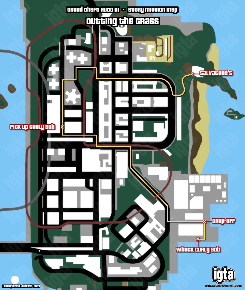 GTA III Cutting The Grass Map