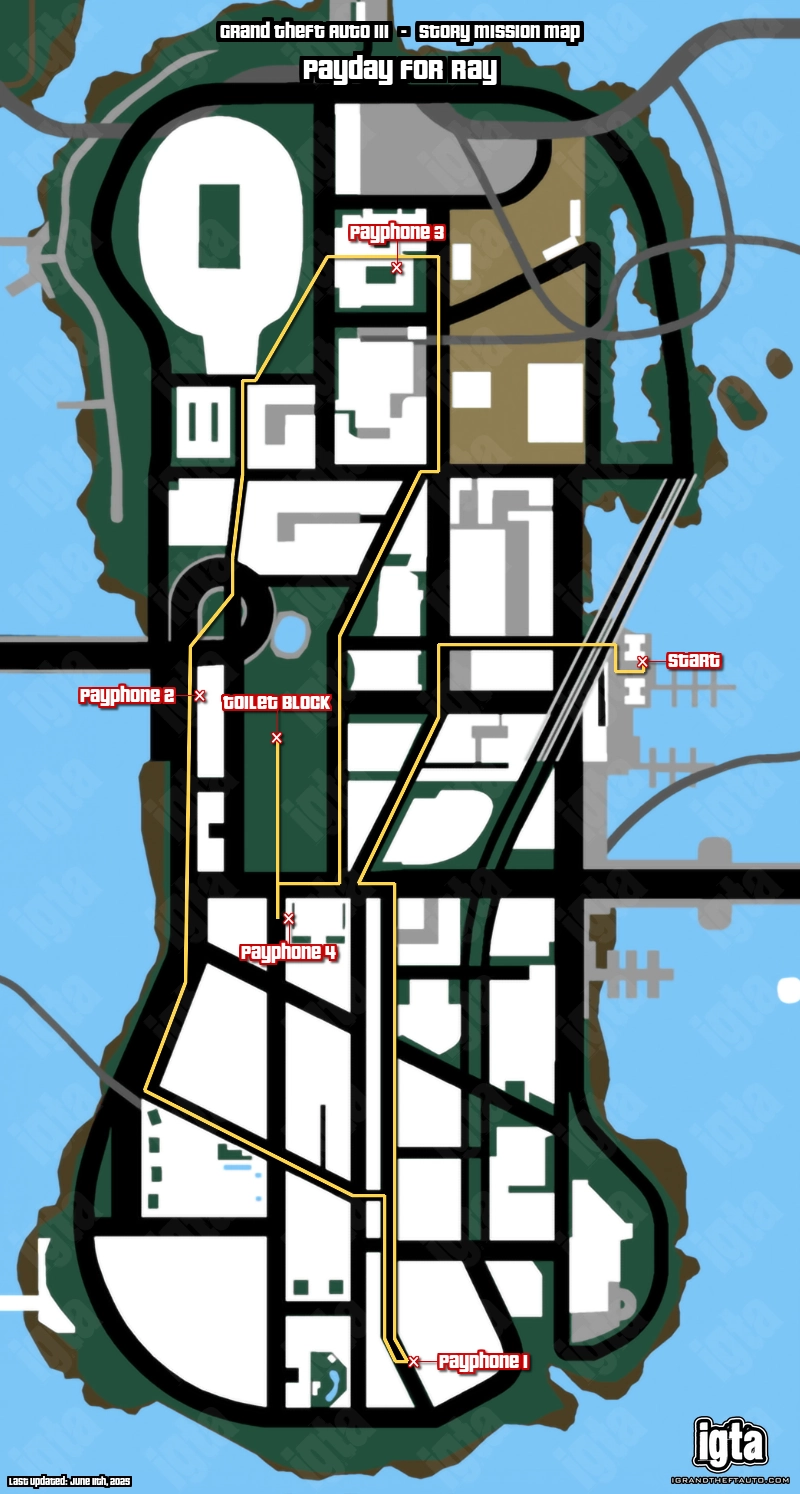 GTA III Payday For Ray Map
