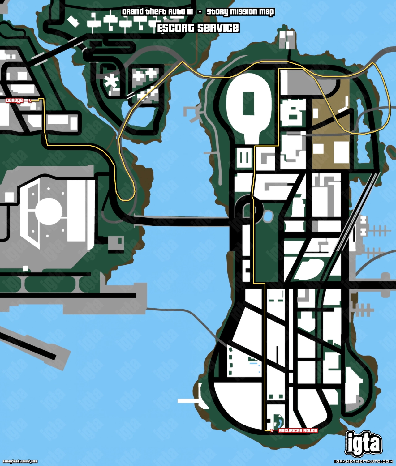 GTA III Escort Service Map