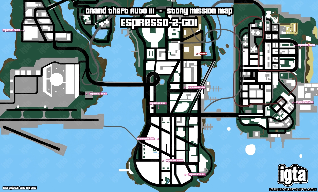 GTA III Espresso-2-Go! Map