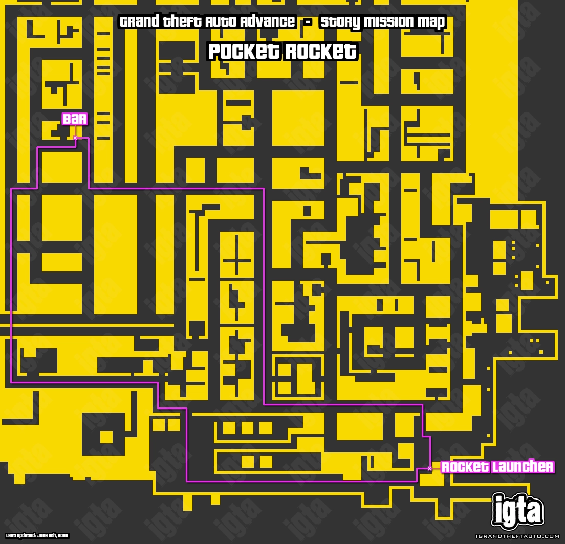 GTA Advance Pocket Rocket Map