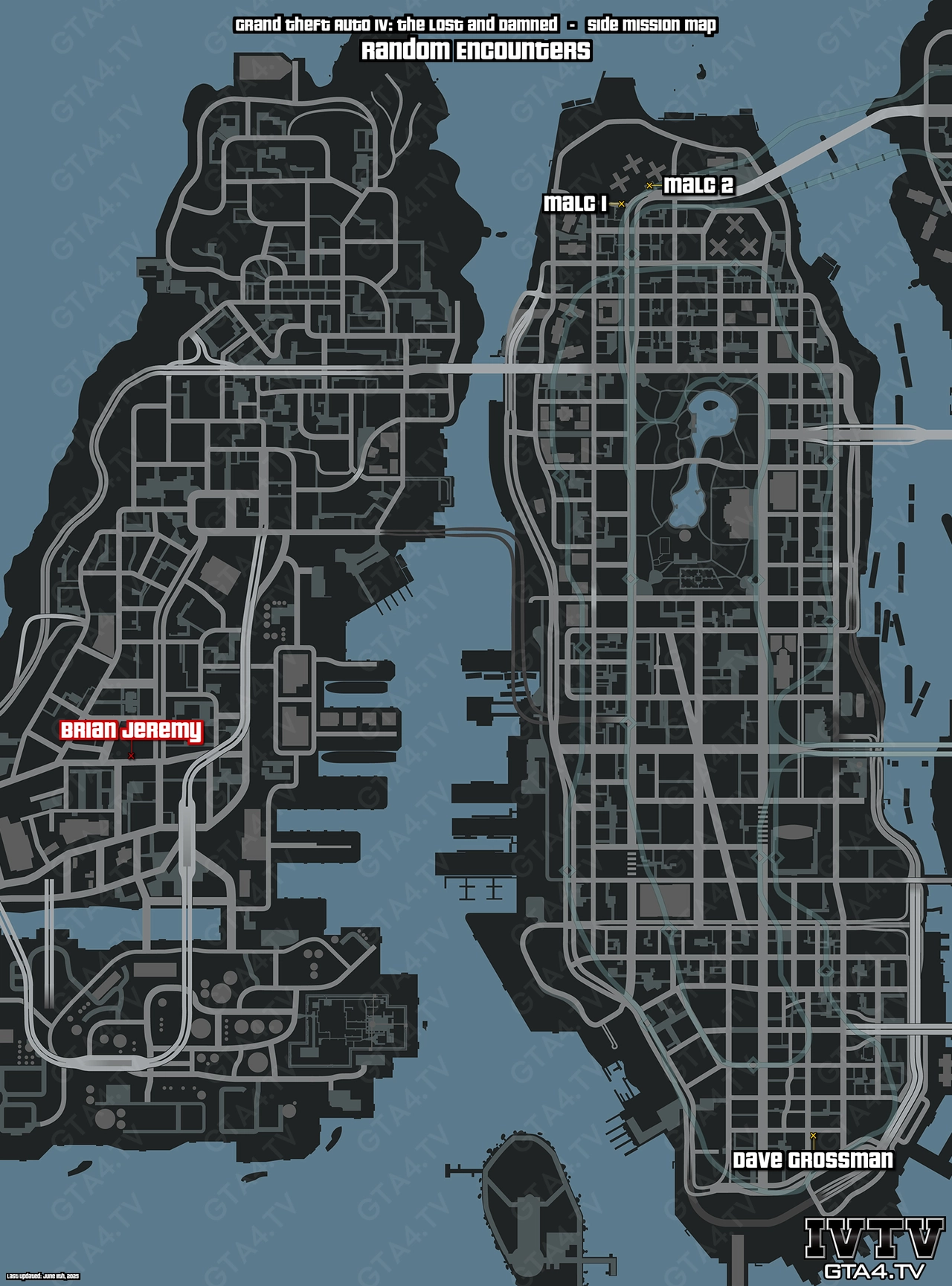 GTA IV: The Lost and Damned Random Encounters Map
