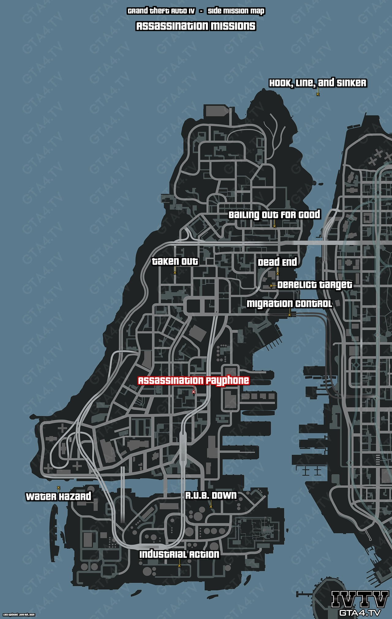 GTA IV Assassination Missions Map