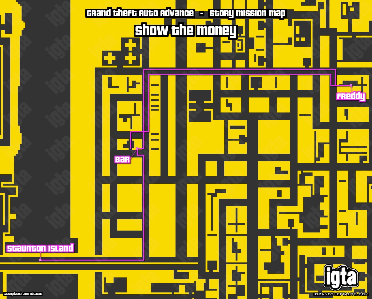 GTA Advance Show The Money Map