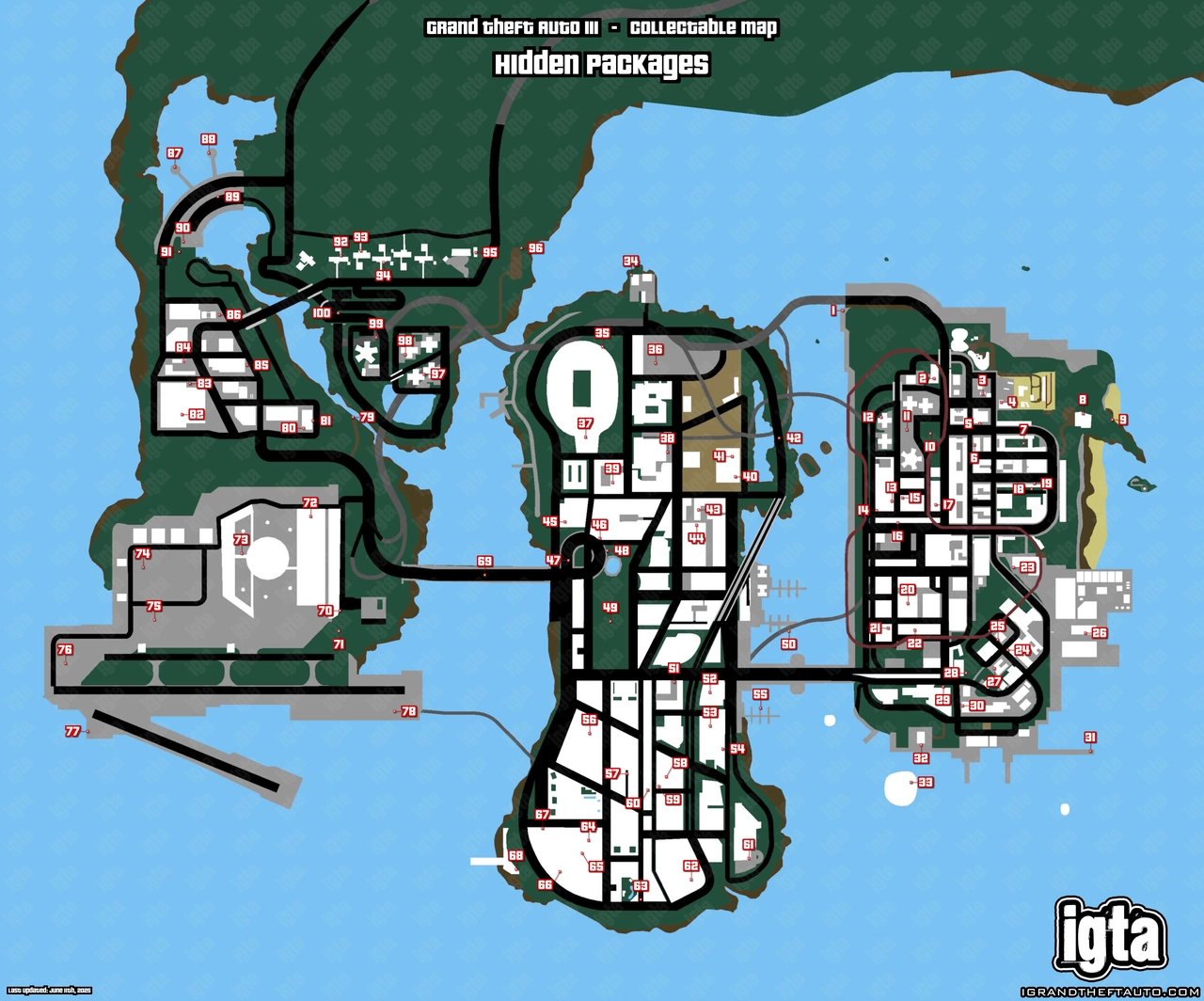 GTA III Hidden Packages Map