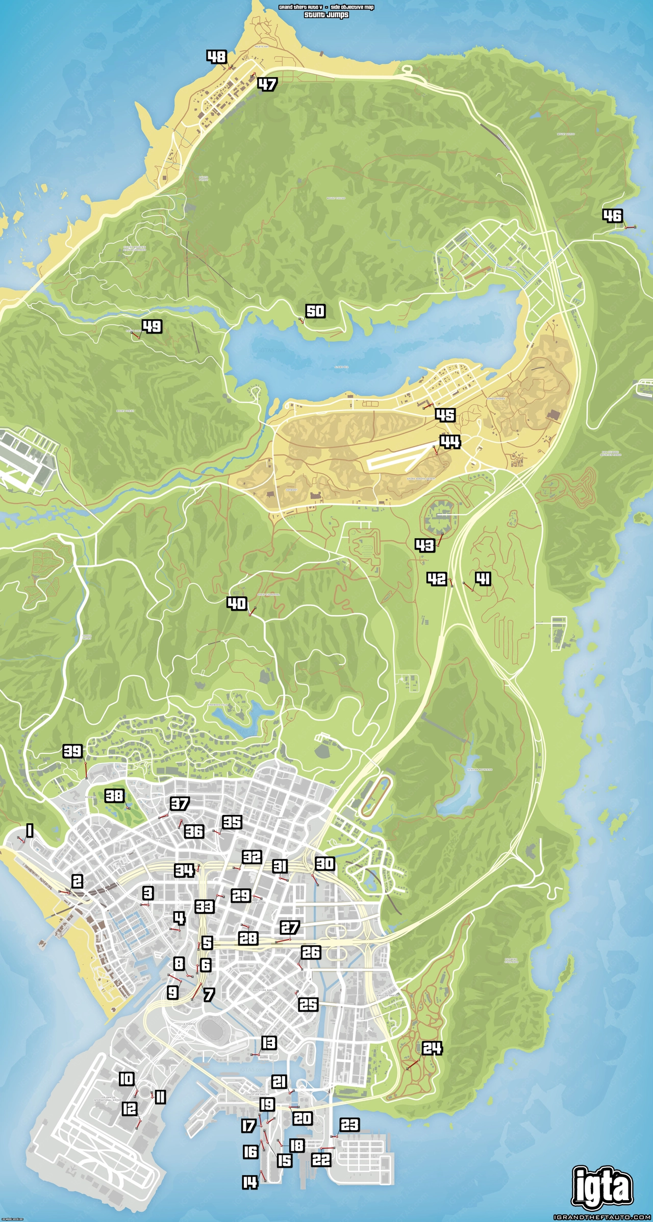 GTA V Stunt Jumps Map