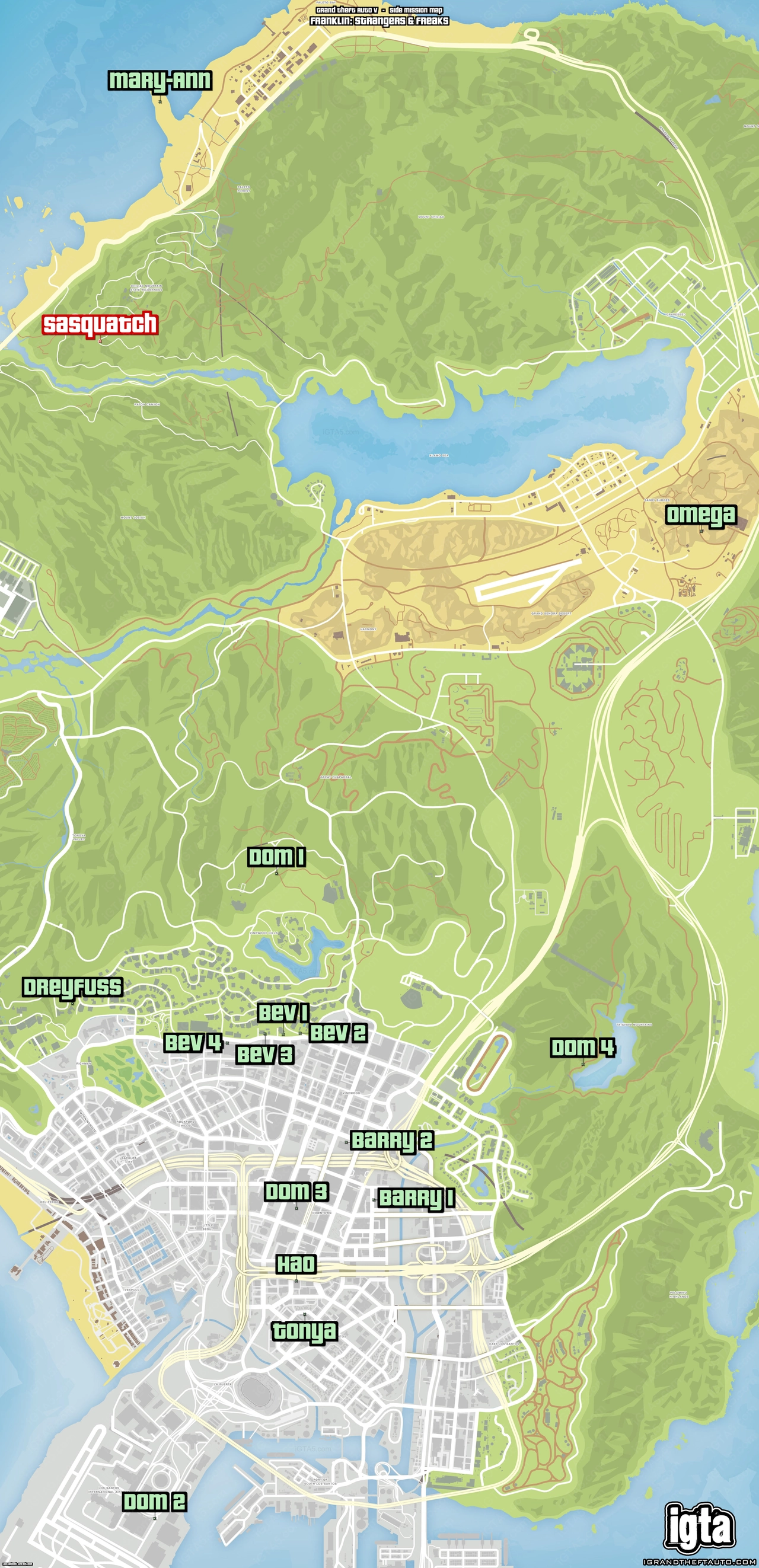 GTA V Franklin: Strangers & Freaks Map