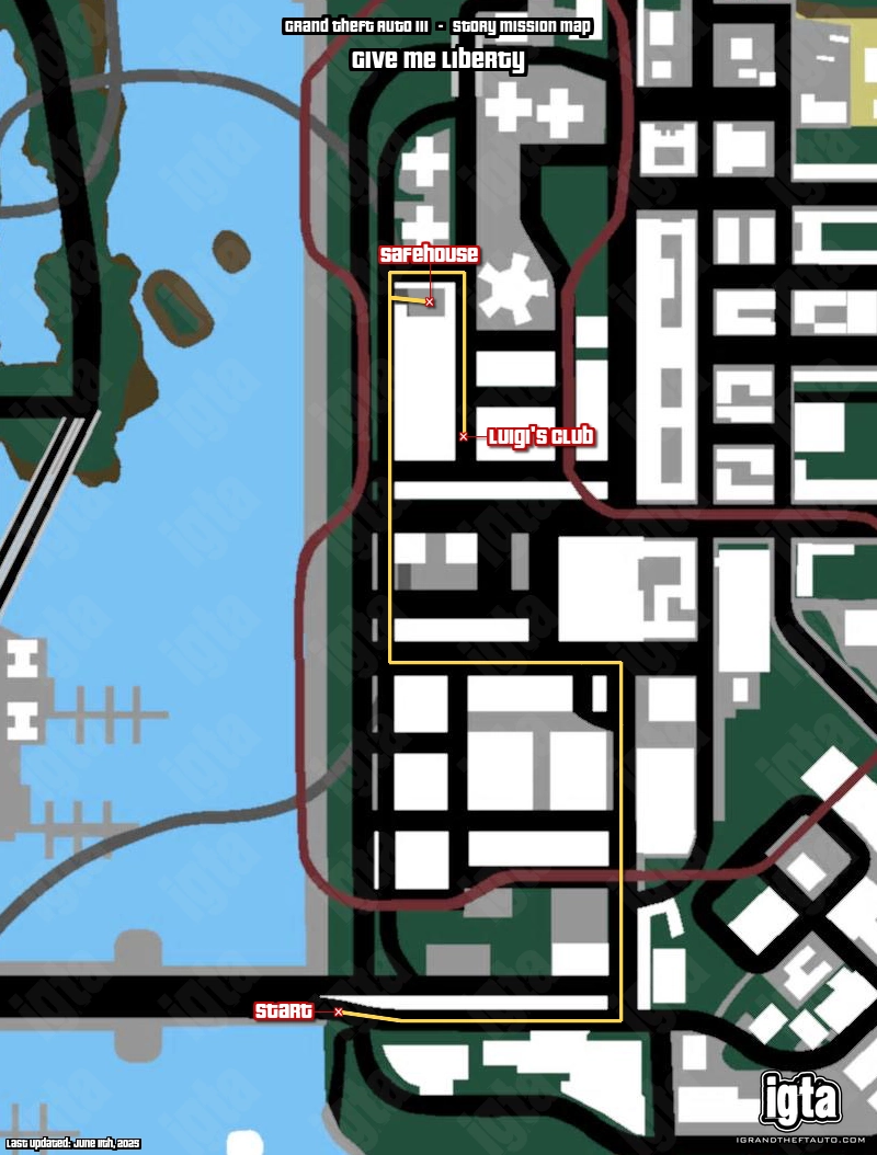 GTA III Give Me Liberty Map