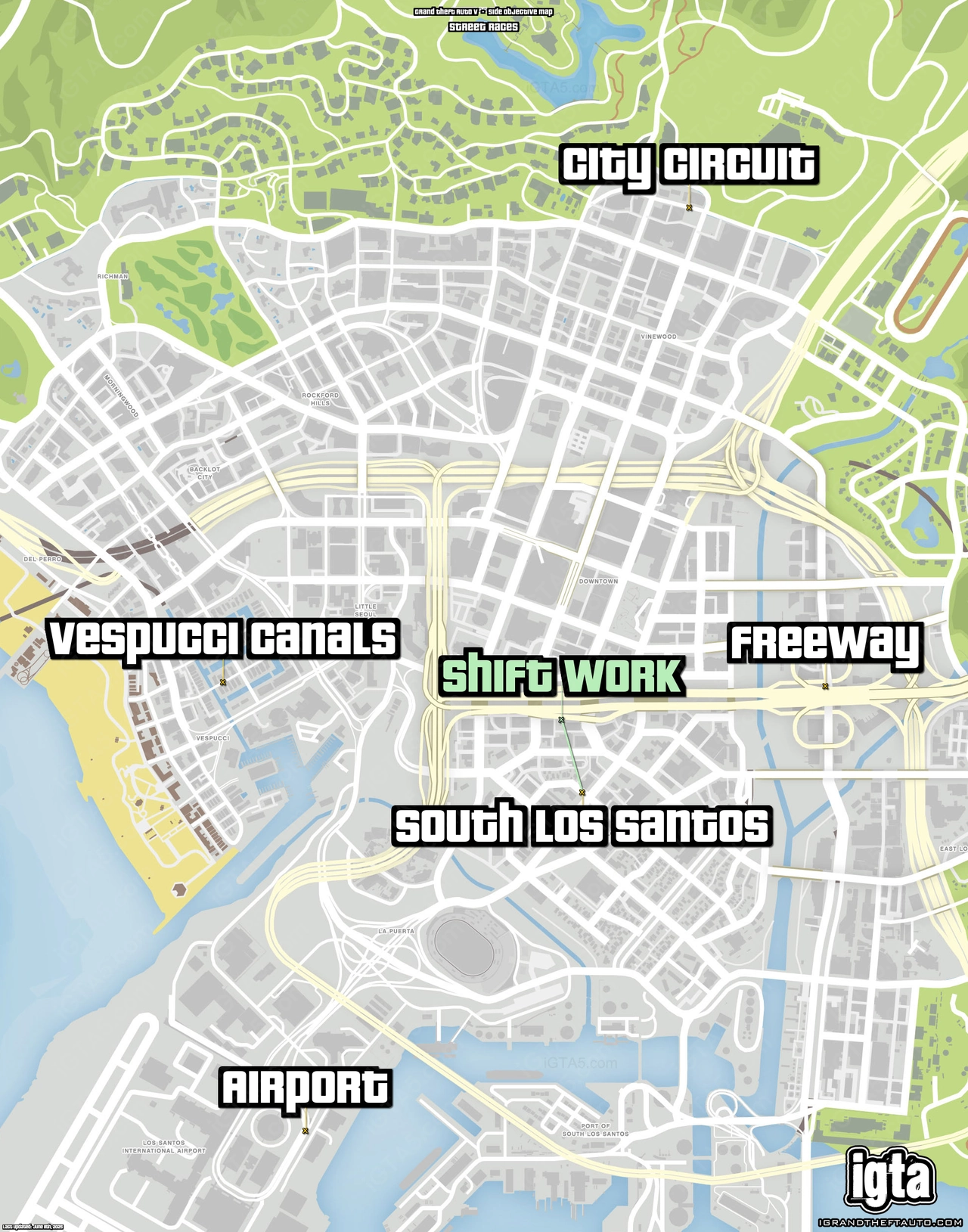 GTA V Street Races Map