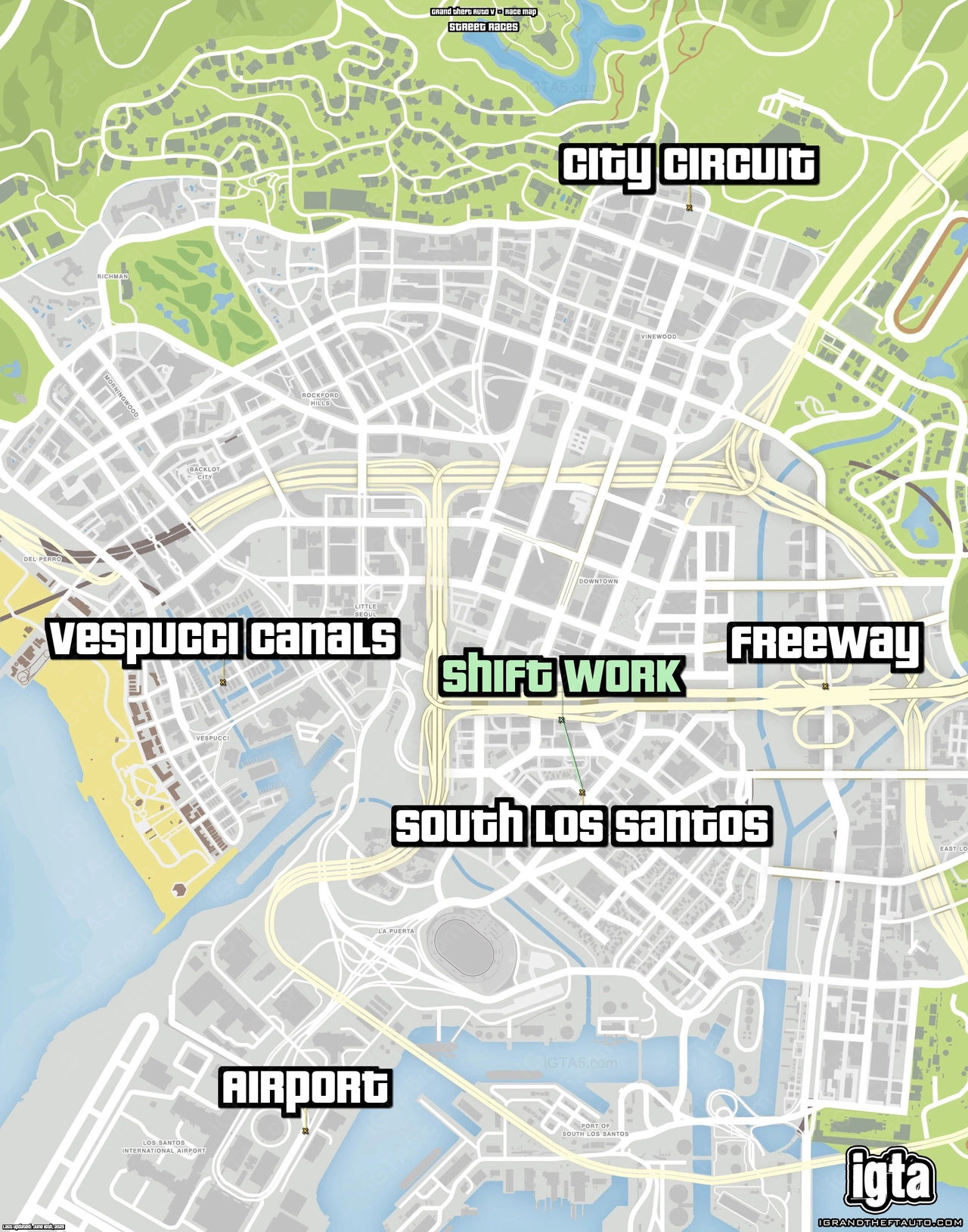 GTA V Street Races Map