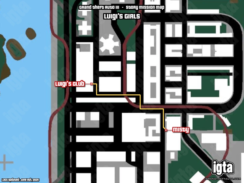 GTA III Luigi's Girls Map