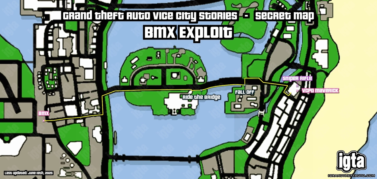 GTA Vice City Stories BMX Exploit Map