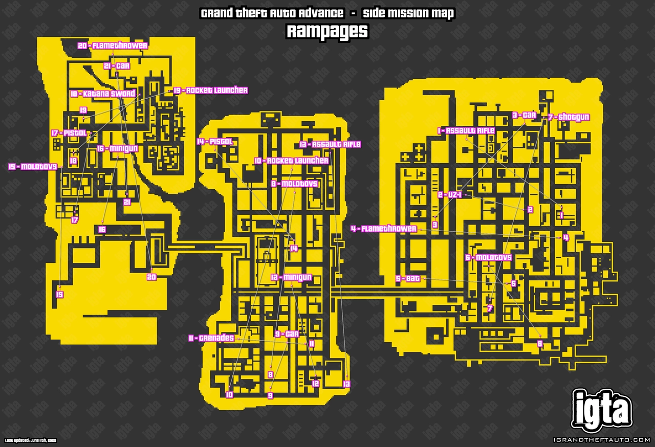 GTA Advance Rampages Map
