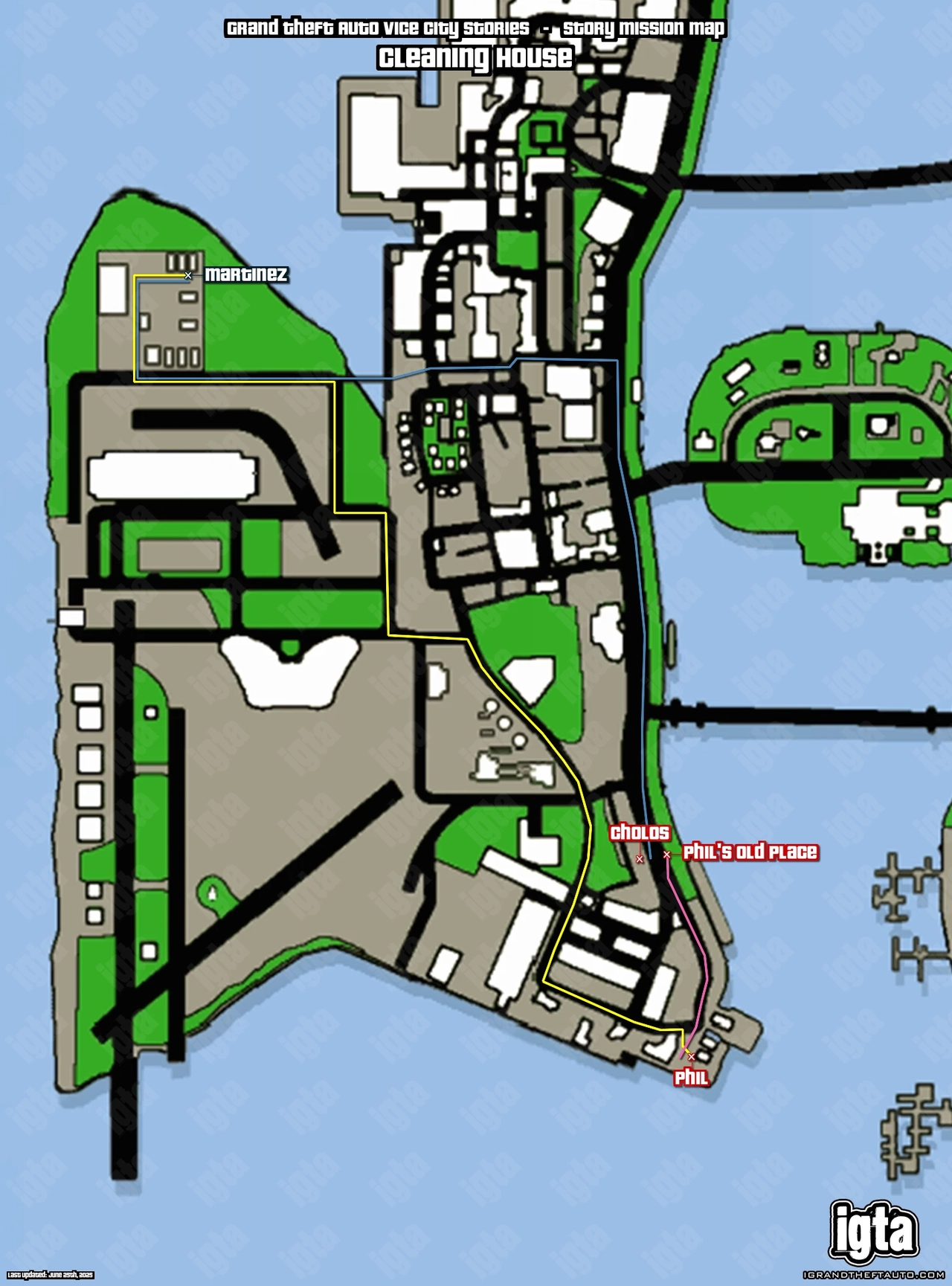 GTA Vice City Stories Cleaning House Map