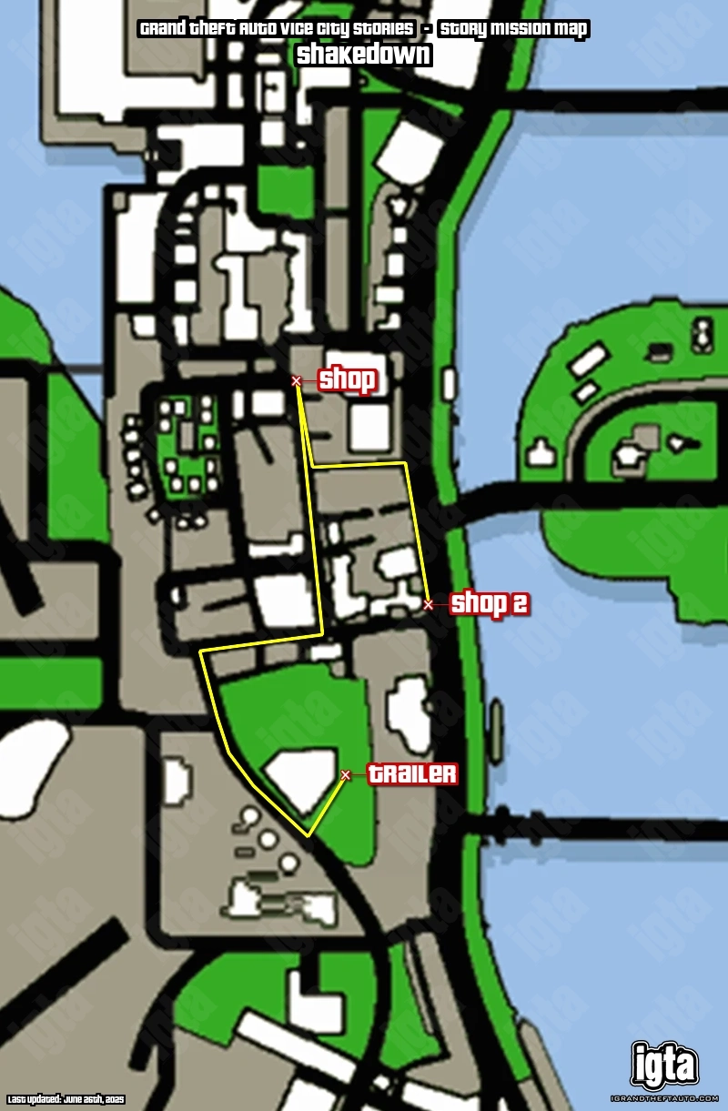GTA Vice City Stories Shakedown Map