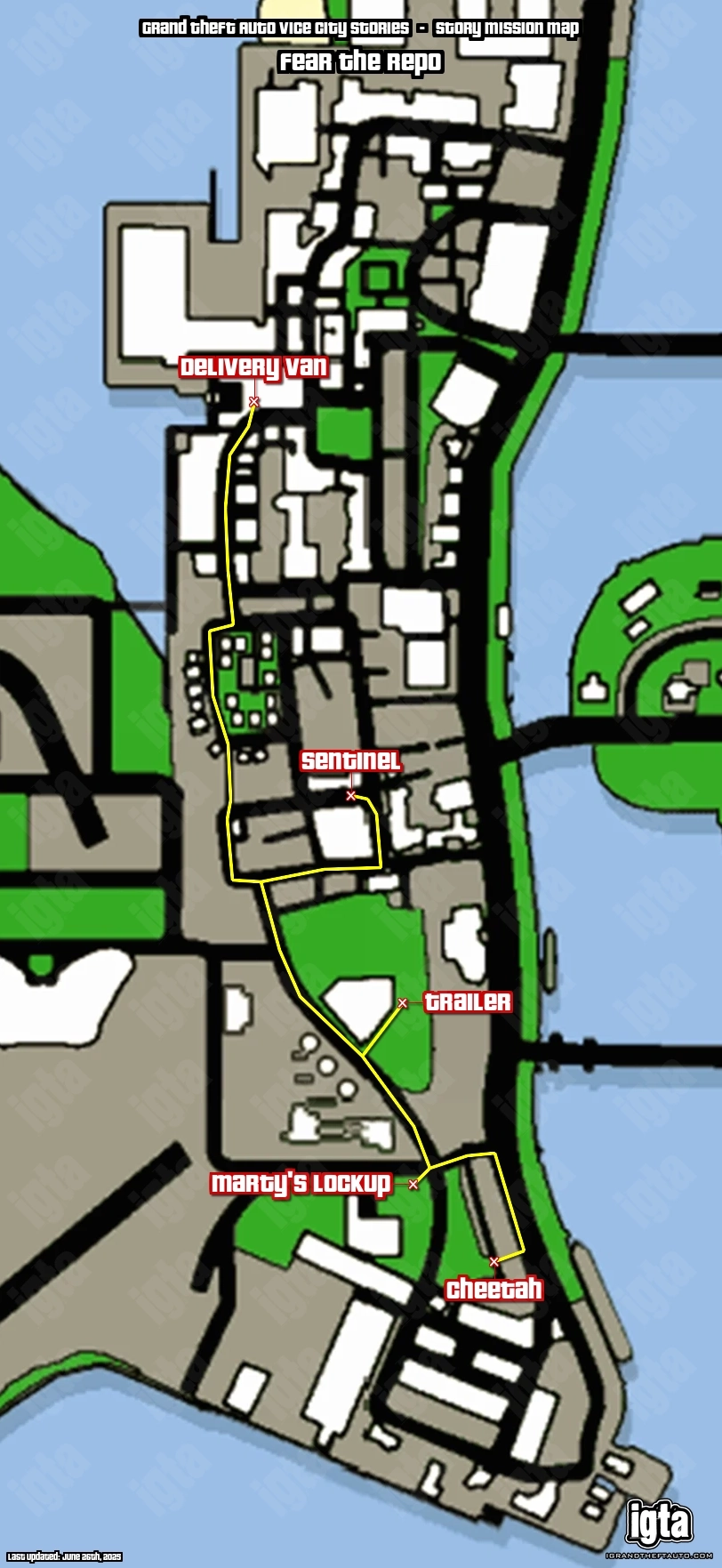 GTA Vice City Stories Fear The Repo Map