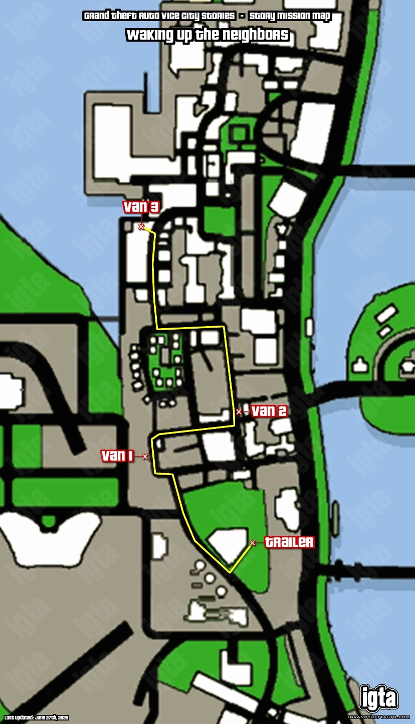 GTA Vice City Stories Waking Up the Neighbors Map