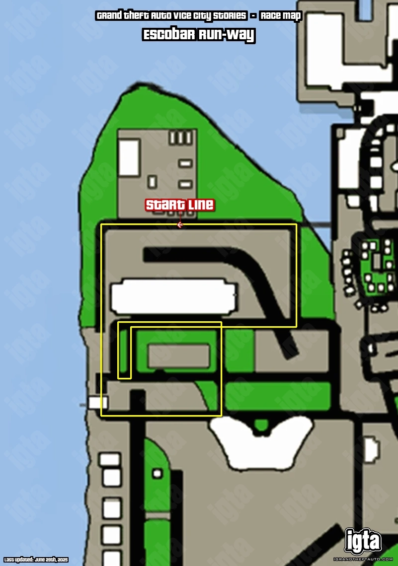 GTA Vice City Stories Escobar Run-Way Map