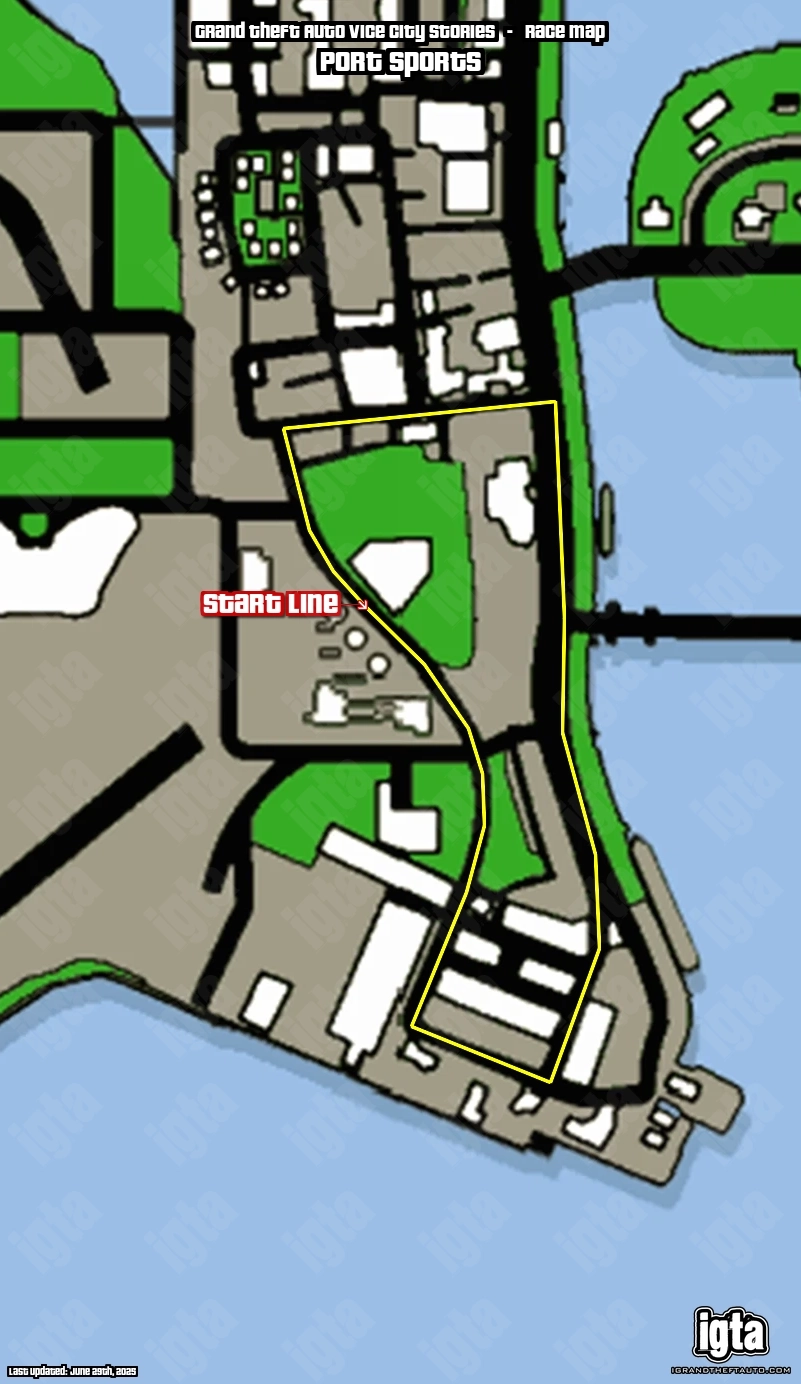GTA Vice City Stories Port Sports Map