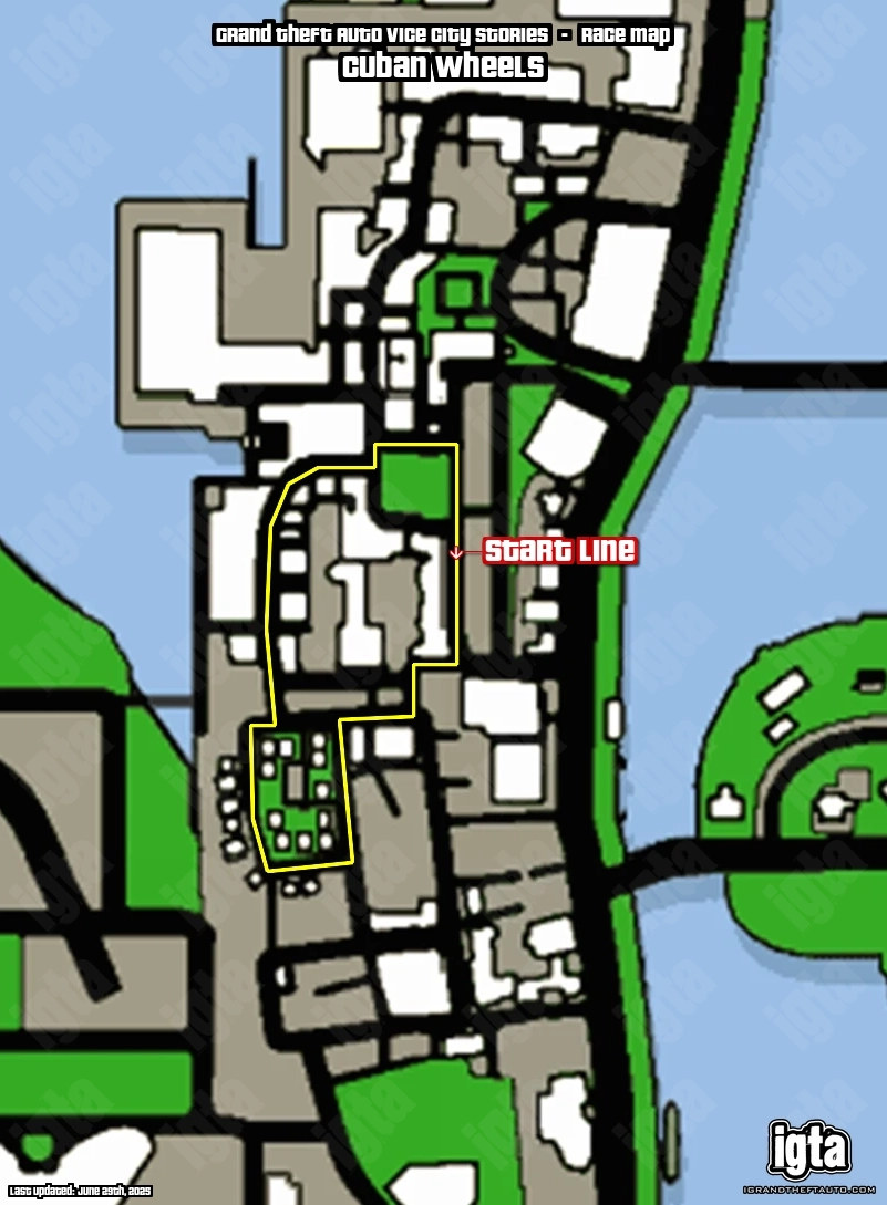 GTA Vice City Stories Cuban Wheels Map