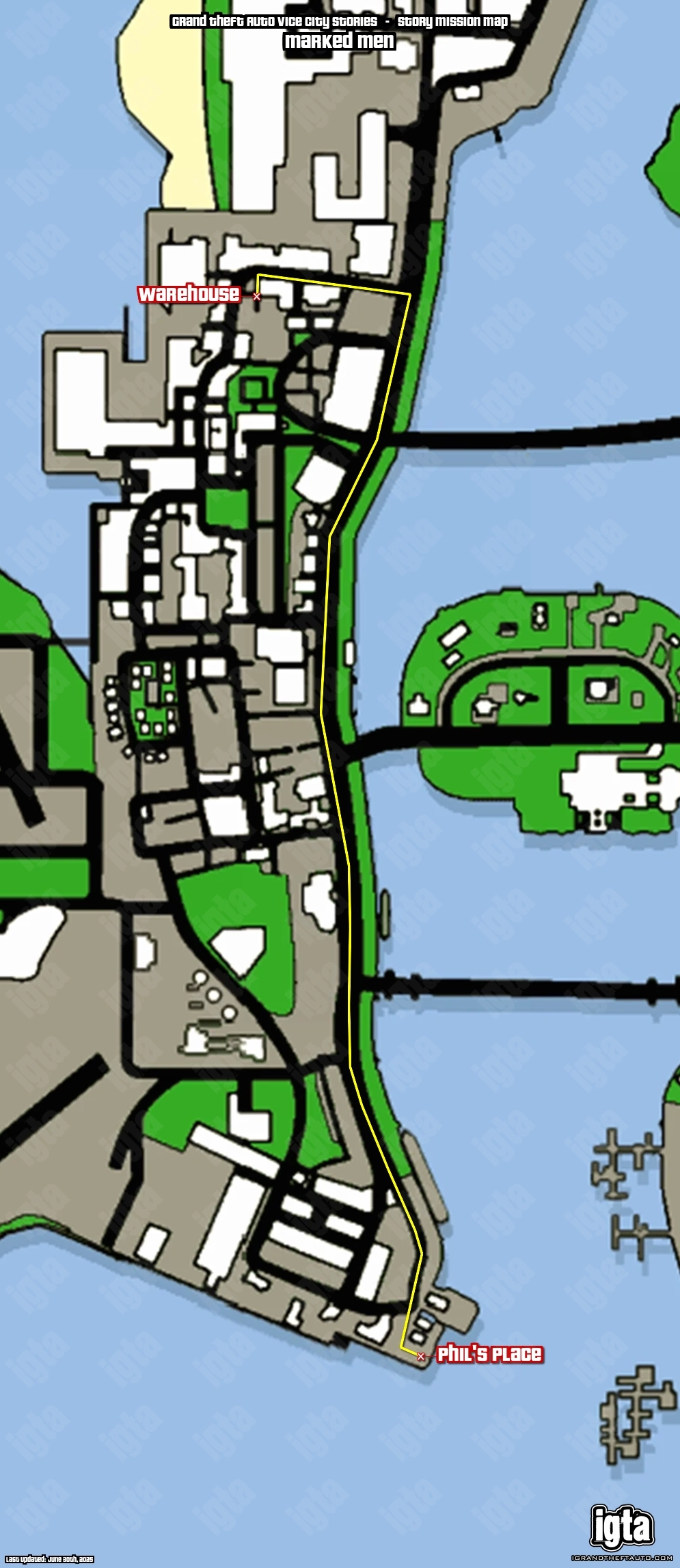 GTA Vice City Stories Marked Men Map