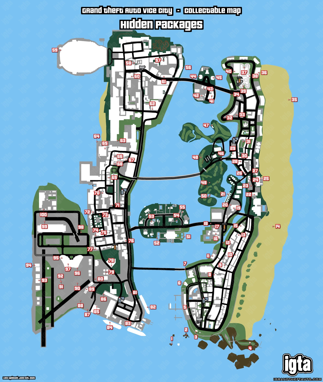 GTA Vice City Hidden Packages Map
