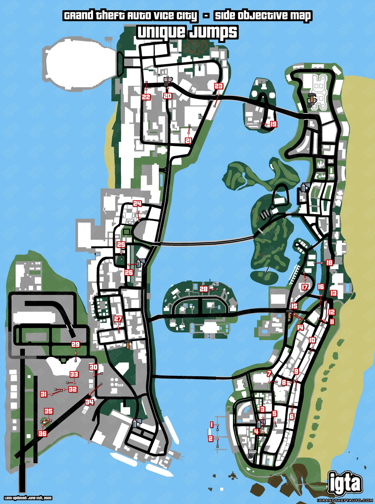 GTA Vice City Unique Jumps Map