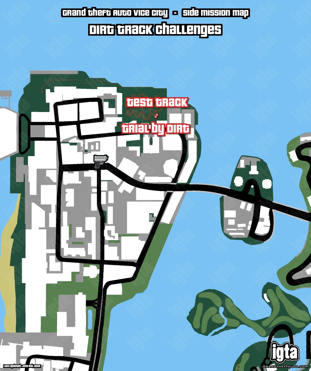 GTA Vice City Dirt Track Challenges Map