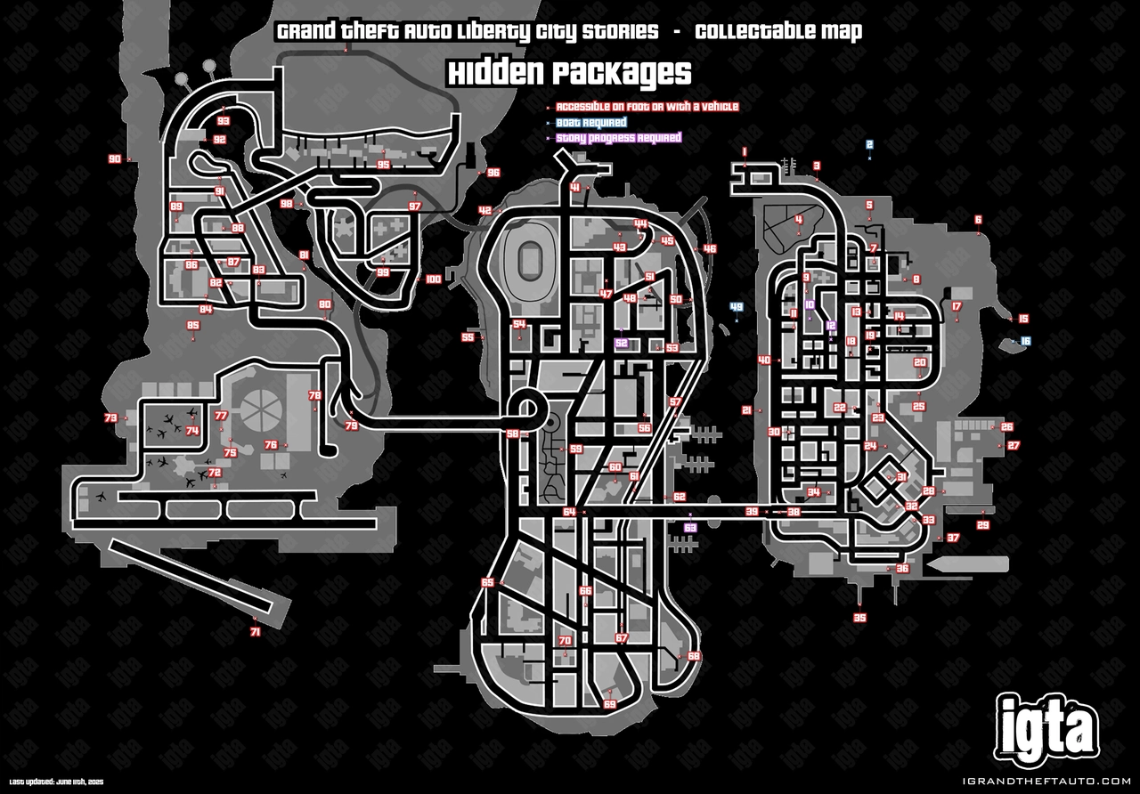 GTA Liberty City Stories Hidden Packages Map