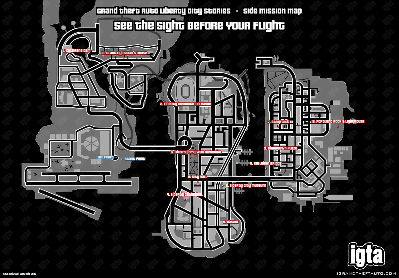 GTA Liberty City Stories See The Sight Before Your Flight Map