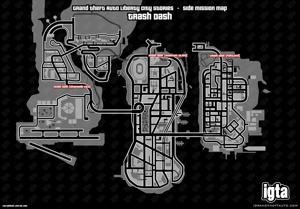 GTA Liberty City Stories Trash Dash Map